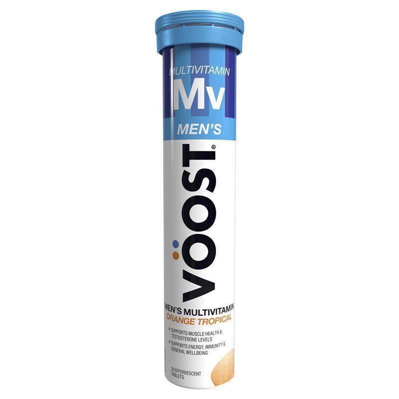 Voost Mens Multivitamin Orange Tropical Effervescent Tablets 20 Pack