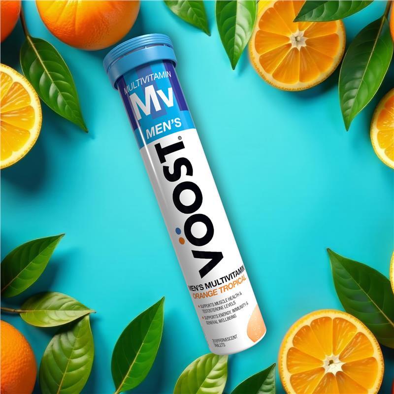 Voost Mens Multivitamin Orange Tropical Effervescent Tablets 20 Pack