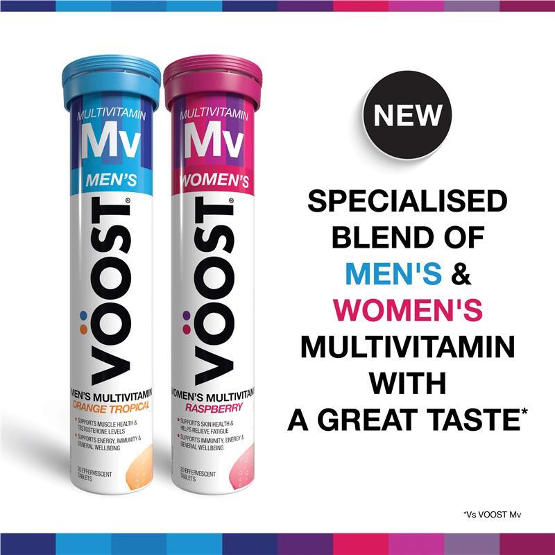 Voost Mens Multivitamin Orange Tropical Effervescent Tablets 60 Pack Exclusive Size