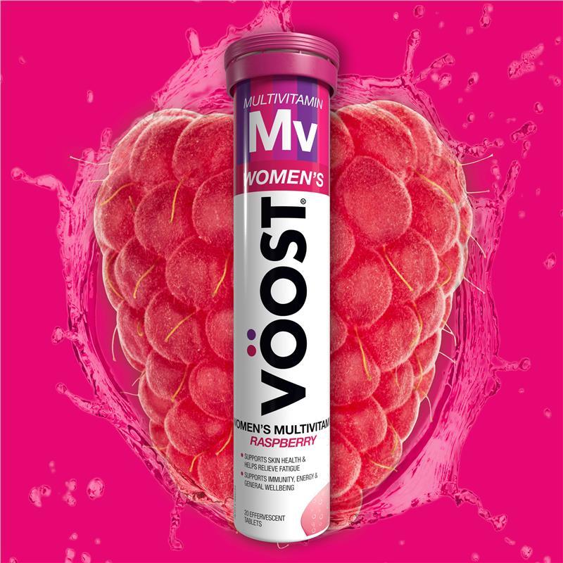 Voost Womens Multivitamin Raspberry Effervescent Tablets 20 Pack