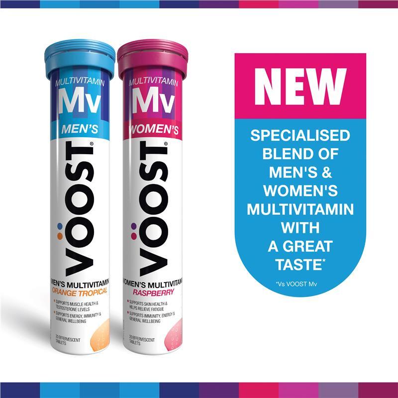 Voost Womens Multivitamin Raspberry Effervescent Tablets 20 Pack