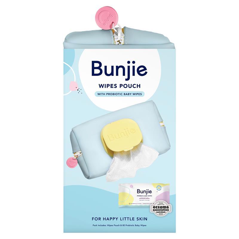 Bunjie Light Blue Pouch Bonus 80 Pack Wipes