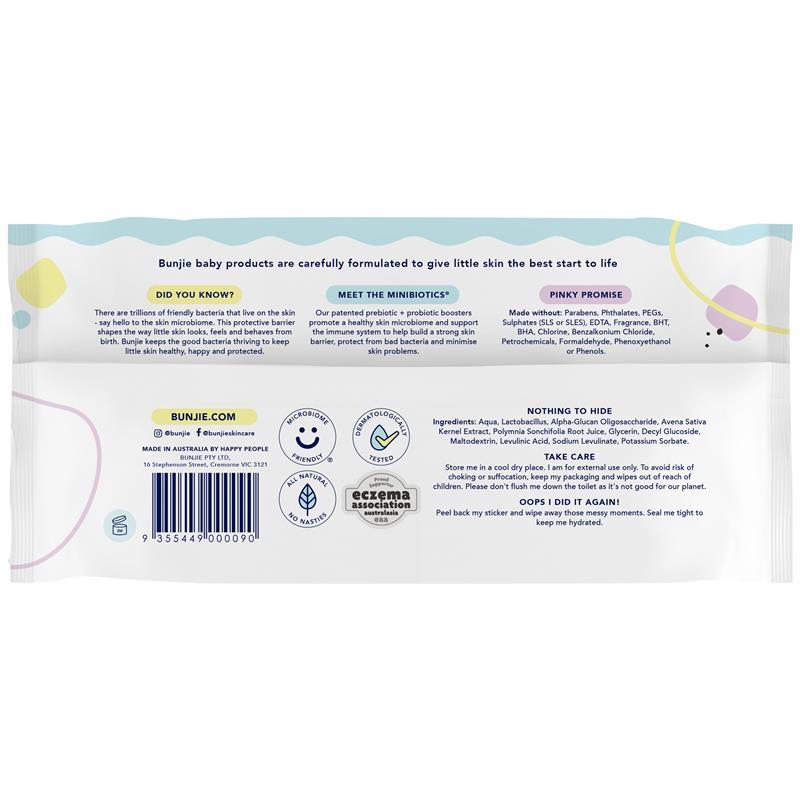 Bunjie Light Blue Pouch Bonus 80 Pack Wipes