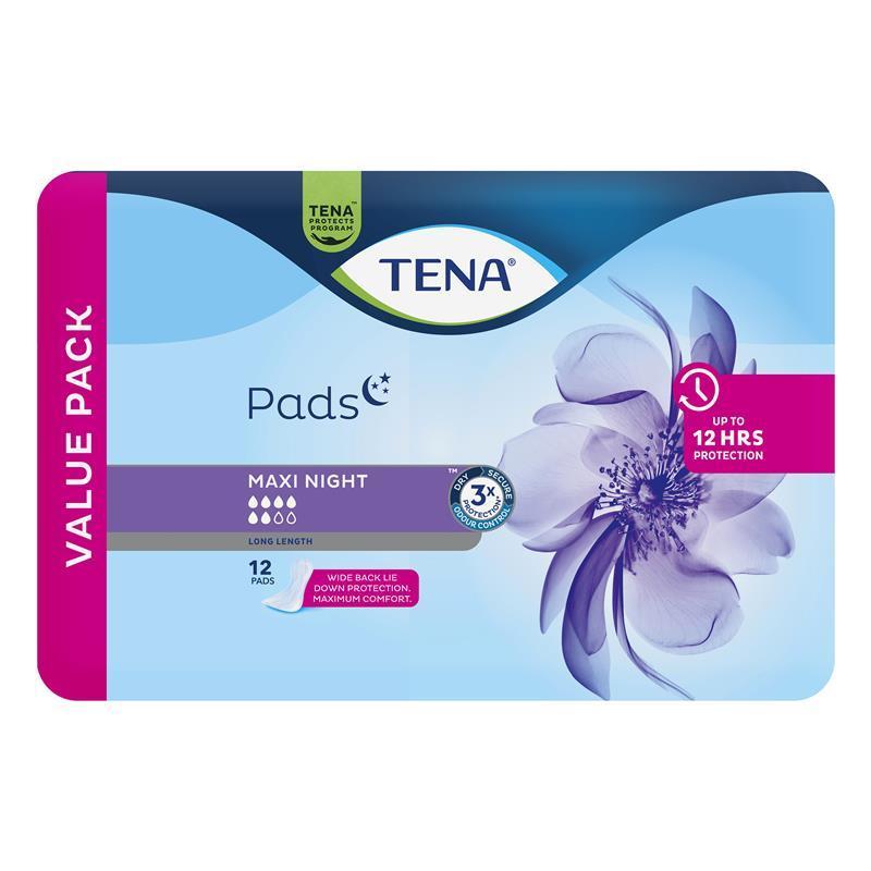 Tena Pad Maxi Night Wide Long 12 Pack
