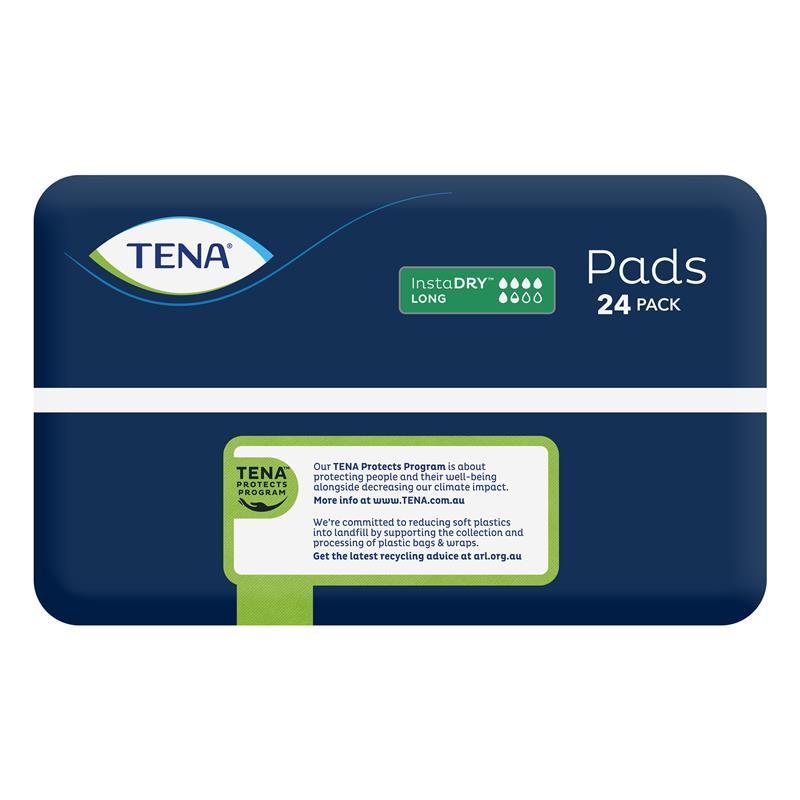 Tena Pad InstaDRY Long Length 24 Pack