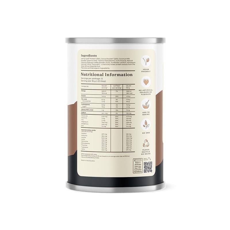 Hemp Foods Australia Hemp Protein Chocolate Espresso 420g