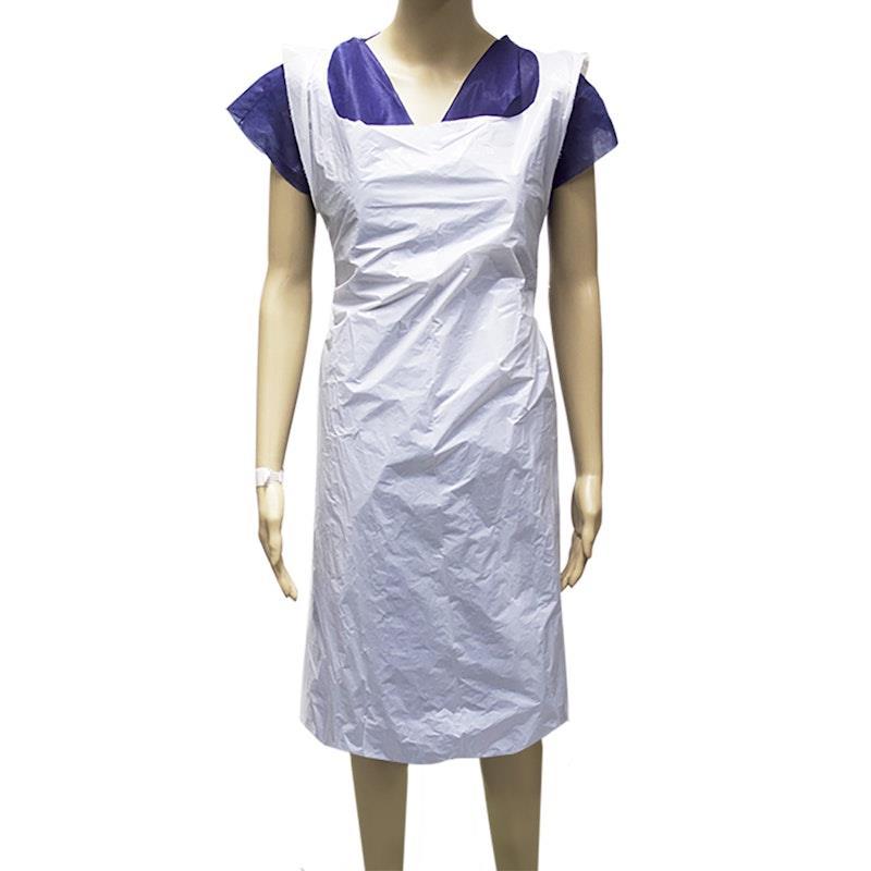Livingstone Disposable Aprons Bib Type HDPE 71 x 117cm White 100 Pieces/Box