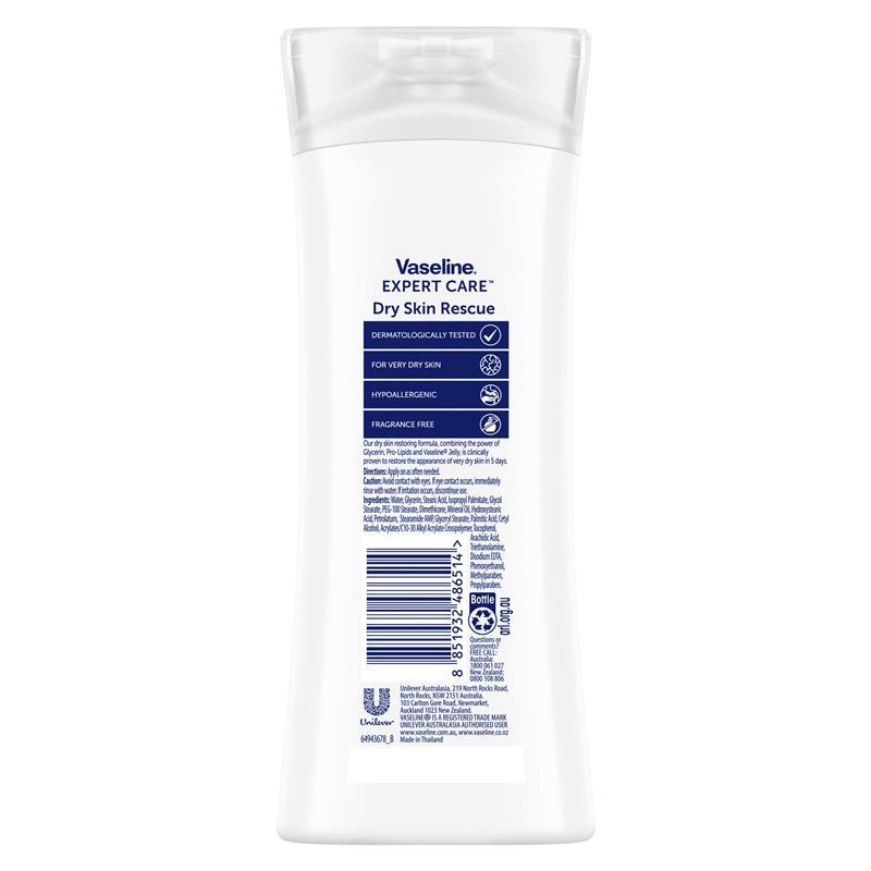 Vaseline Dry Skin Rescue Body Lotion 225ml