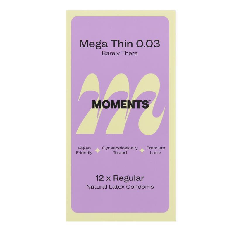 Moments Mega Thin 0.03 Condom 12 Pack
