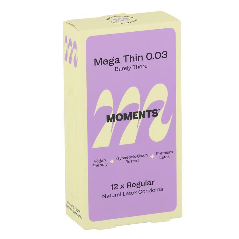 Moments Mega Thin 0.03 Condom 12 Pack