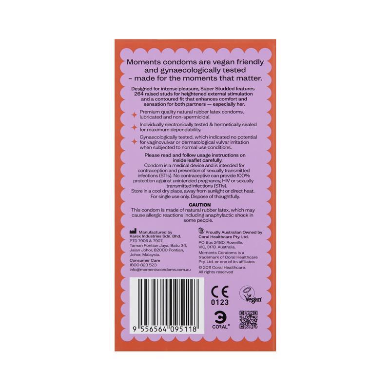 Moments Super Studded Condom 12 Pack