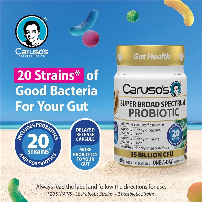 Carusos Super Broad Spectrum Probiotic 60 Capsules