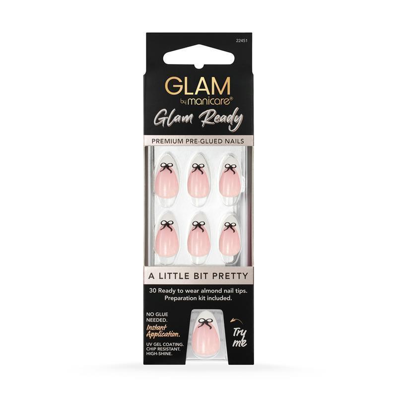 Glam By Manicare Glam Ready Pre-Glued Nails A Little Bit Pretty 30 PIeces 22451