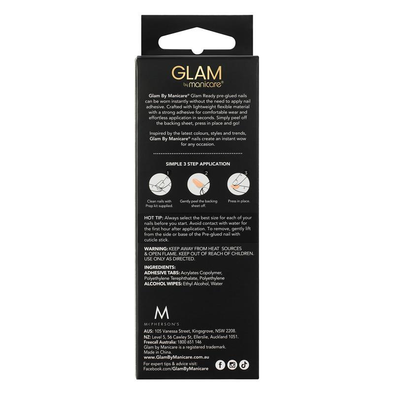 Glam By Manicare Glam Ready Pre-Glued Nails Pretty Purple