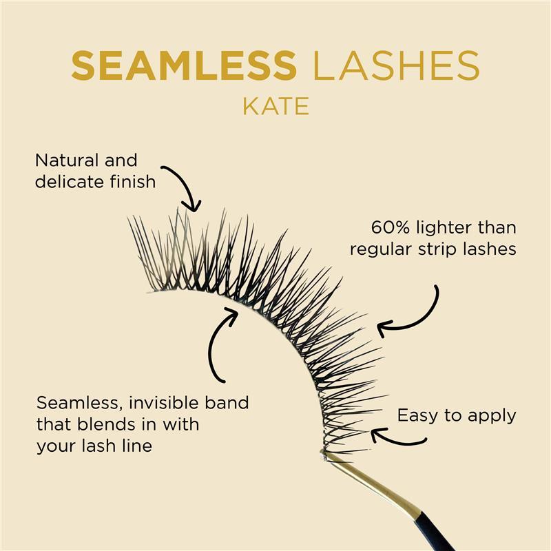 Glam By Manicare Kate Ultra Comfy Seamless Lashes 22457