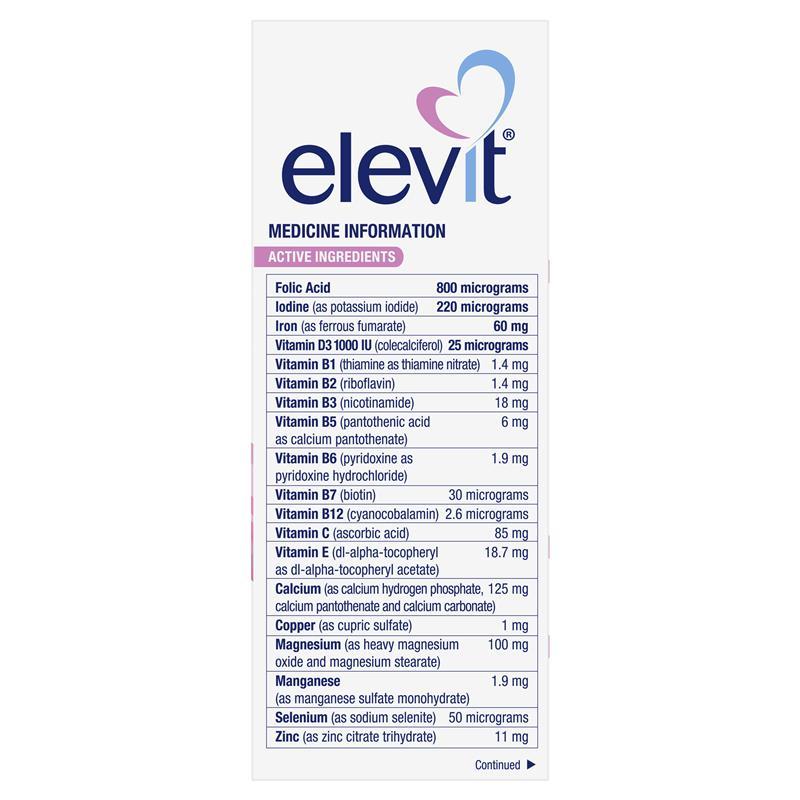Elevit Pre-conception & Pregnancy 100 Tablets