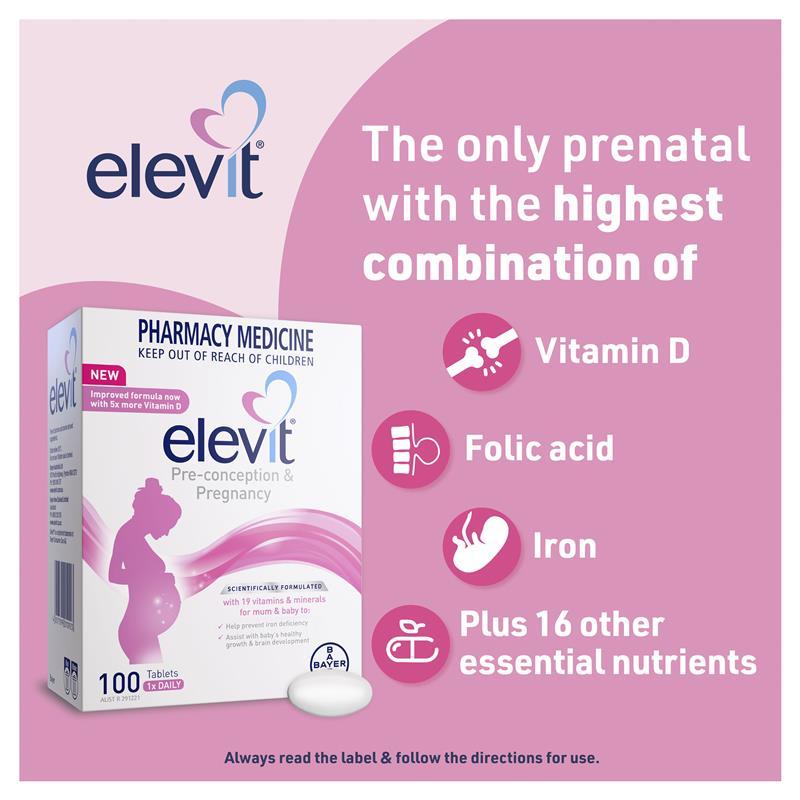 Elevit Pre-conception & Pregnancy 150 Tablets Exclusive Size