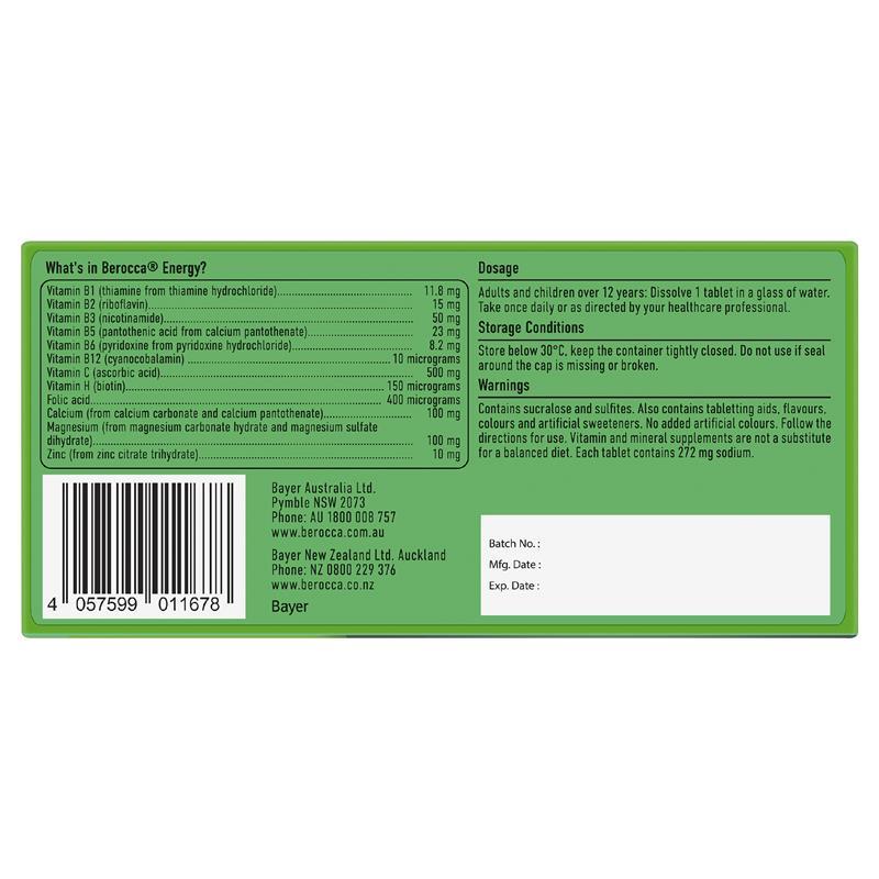 Berocca Energy Original Berry 90 Effervescent Tablets