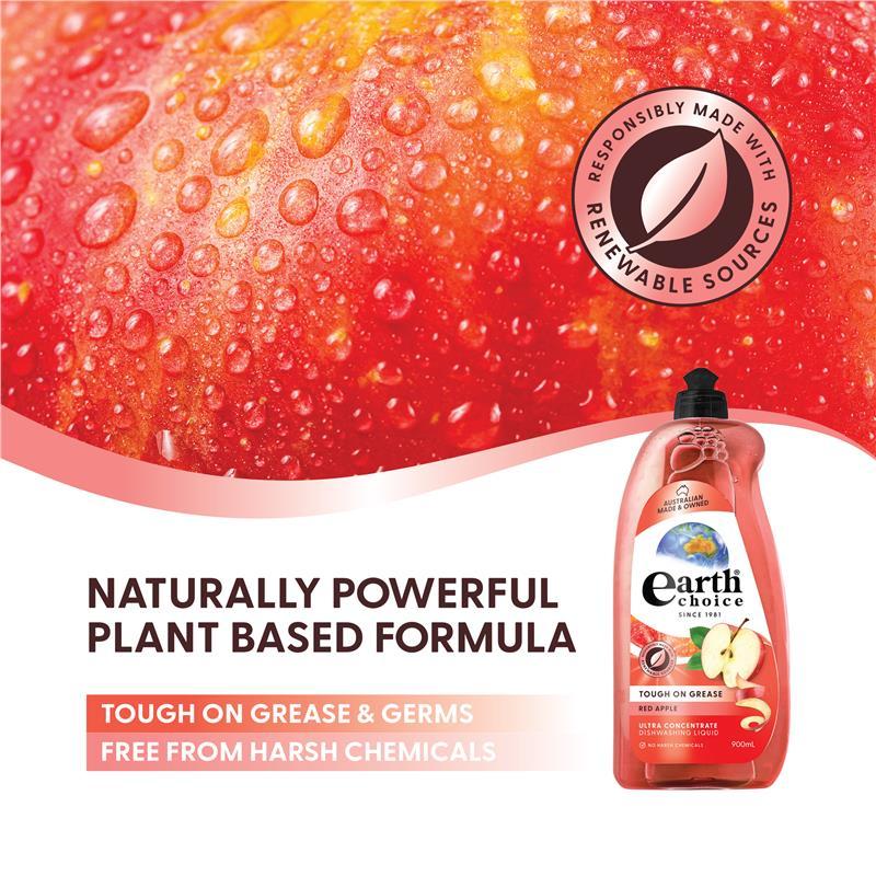 Earth Choice Dishwash Concentrate Red Apple 900ml