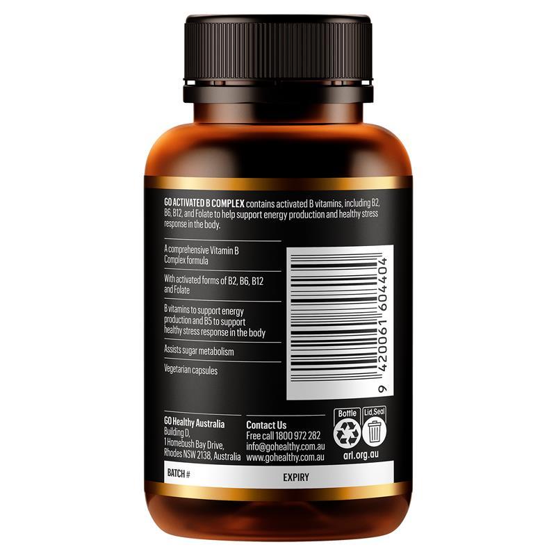 GO Healthy Activated B Complex 60 Hard Capsules