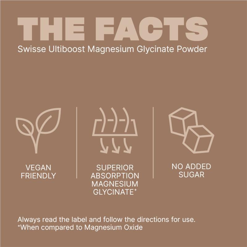 Swisse Ultiboost Magnesium Glycinate Unflavoured Powder 320g