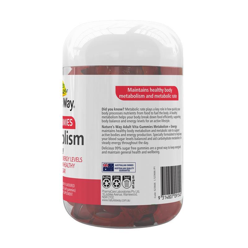 Nature's Way Adult Vita Gummies Metabolism and Energy 70 Gummies
