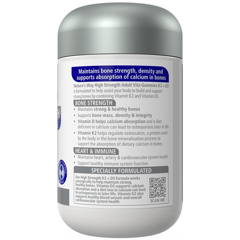Nature's Way Adult Vita Gummies High Strength K2+D3 30 Gummies