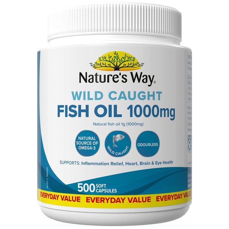 Nature's Way Wild Caught Fish Oil 1000mg 500 Capsules Exclusive