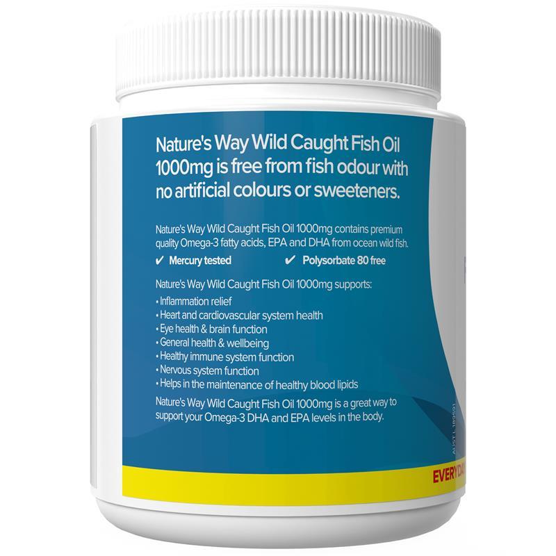 Nature's Way Wild Caught Fish Oil 1000mg 500 Capsules Exclusive