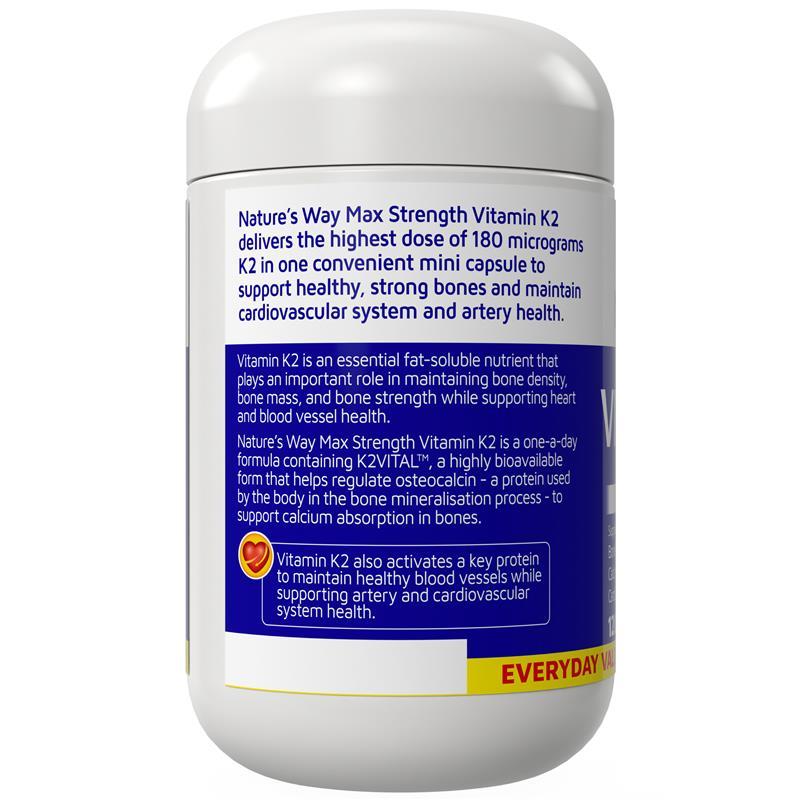 Nature's Way Max Strength Vitamin K2 120 Capsules Exclusive
