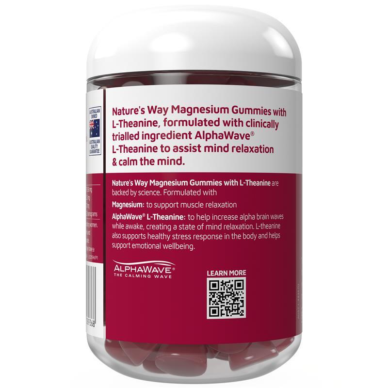 Nature's Way Gummies Magnesium with L-Theanine 60 Gummies