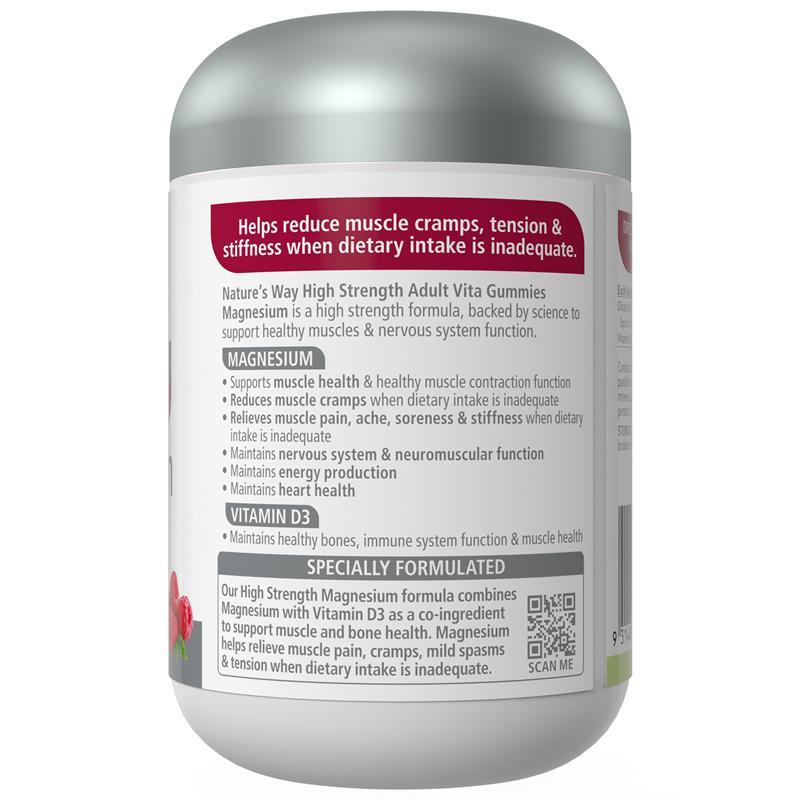 Nature's Way Adult Vita Gummies High Strength Magnesium 120 Gummies