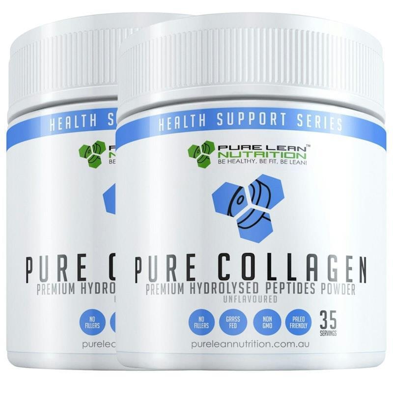 Pure Lean Nutrition Premium Grass Fed Hydrolysed Collagen Peptides Powder 420g 2 Pack