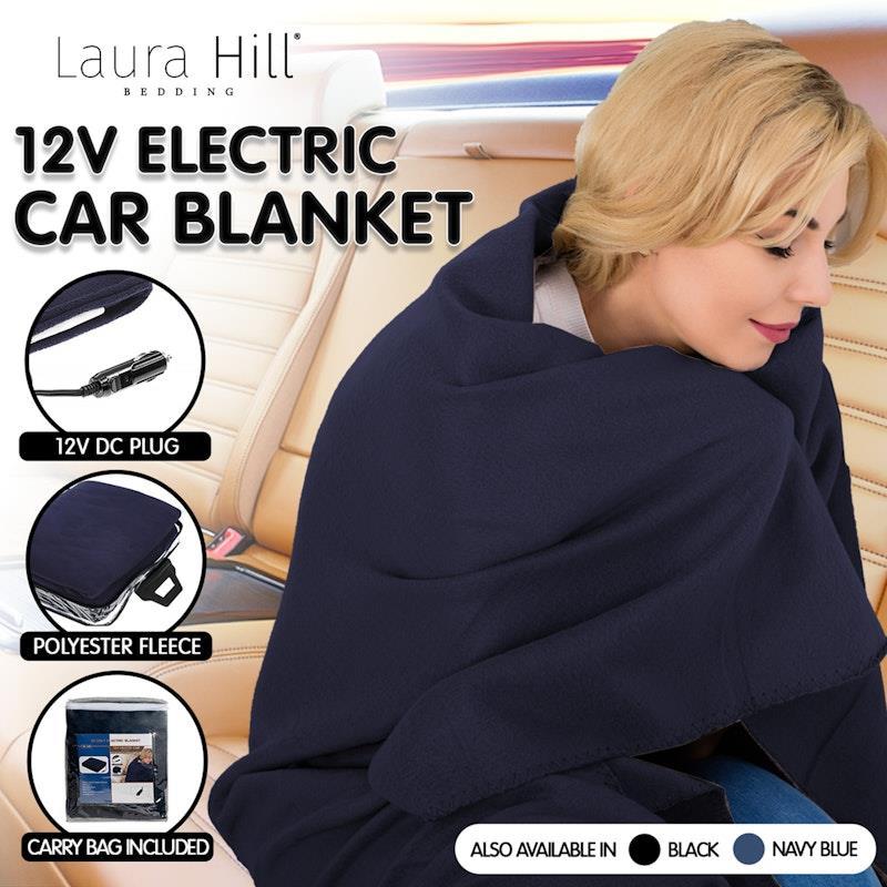 Laura Hill Heated Electric Car Blanket Blue