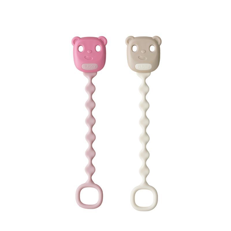 B.Box Pacifier/Soother Clip Blush + Vanilla 2 Pack