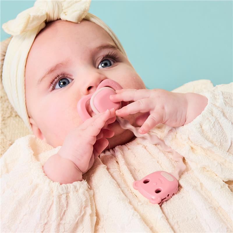 B.Box Pacifier/Soother Clip Blush + Vanilla 2 Pack