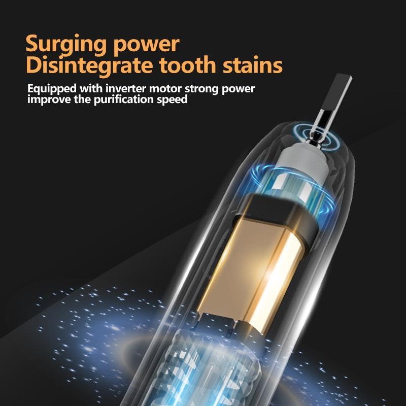 Eevee Electric Toothbrush & Electric Water Flosser Portable Oral Cleaner White Combo Pack
