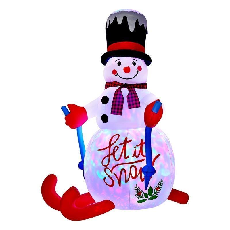 Tinseltown Christmas Inflatable Snowman Decoration Xmas LED Light Outdoor 1.8M