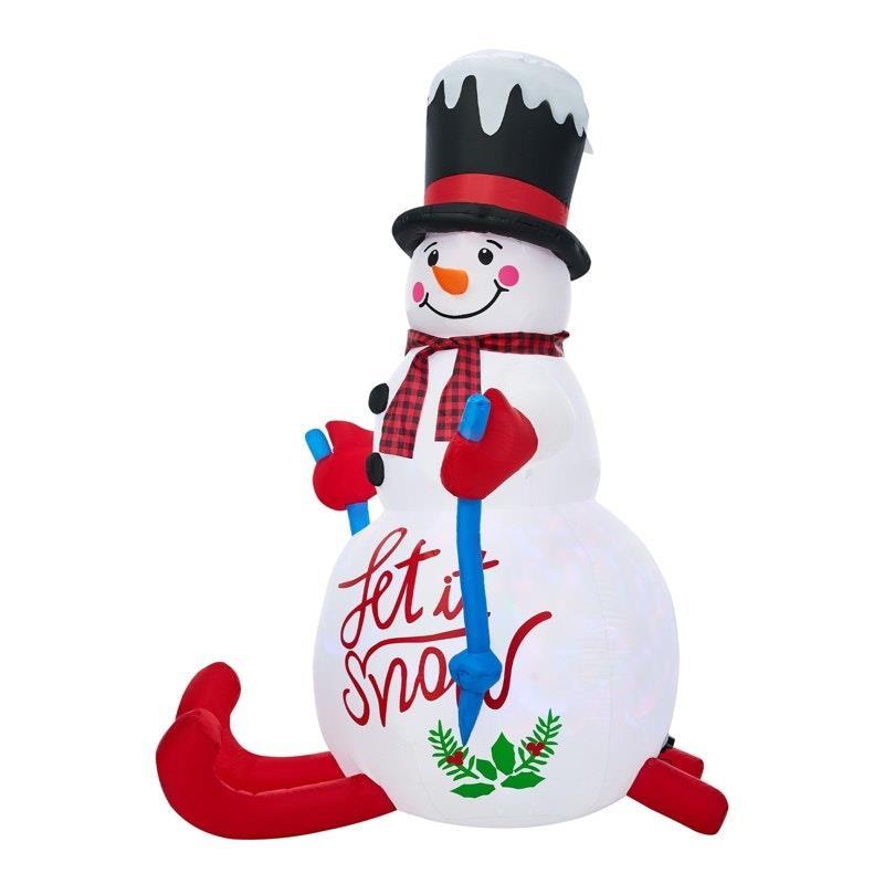 Tinseltown Christmas Inflatable Snowman Decoration Xmas LED Light Outdoor 1.8M