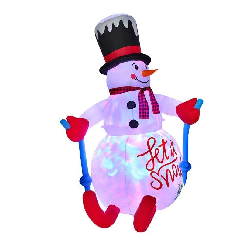 Tinseltown Christmas Inflatable Snowman Decoration Xmas LED Light Outdoor 1.8M