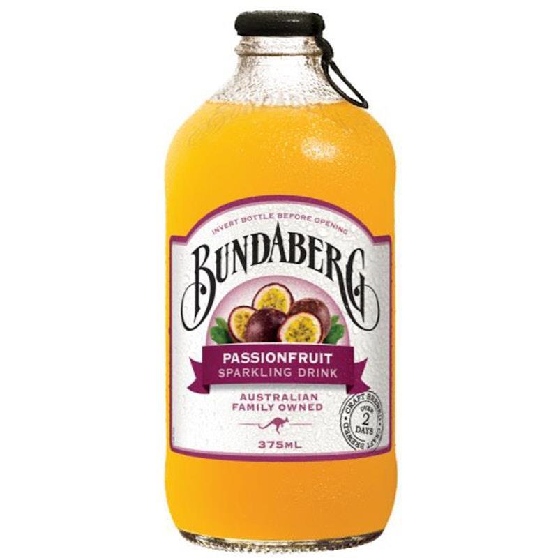 Bundaberg 375Ml Sparkling Drink Passionfruit 12 Pack
