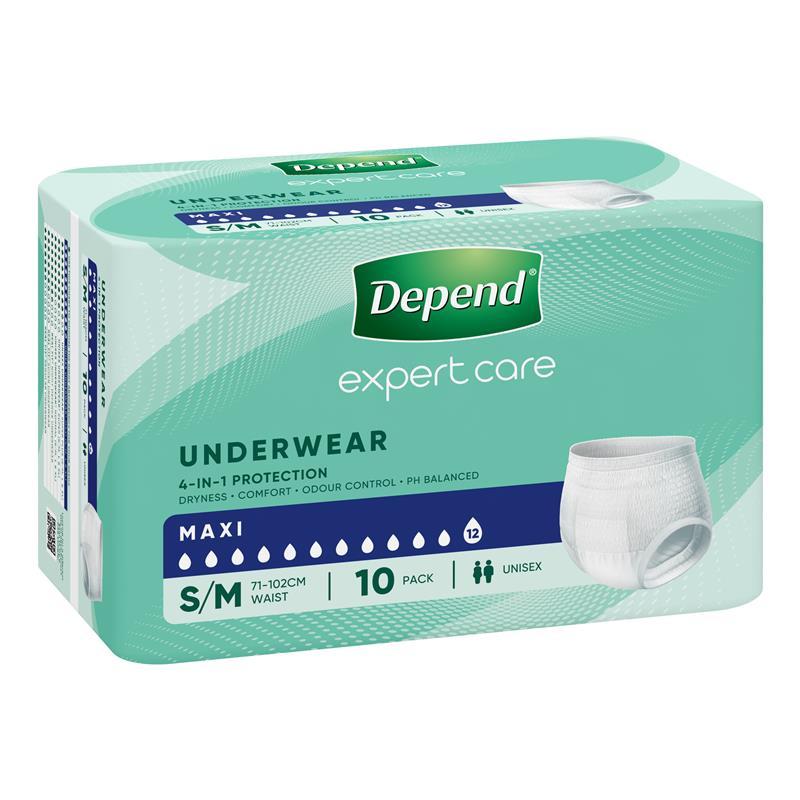 Depend Unisex Maxi Underwear Size M 10 Pack Exclusive