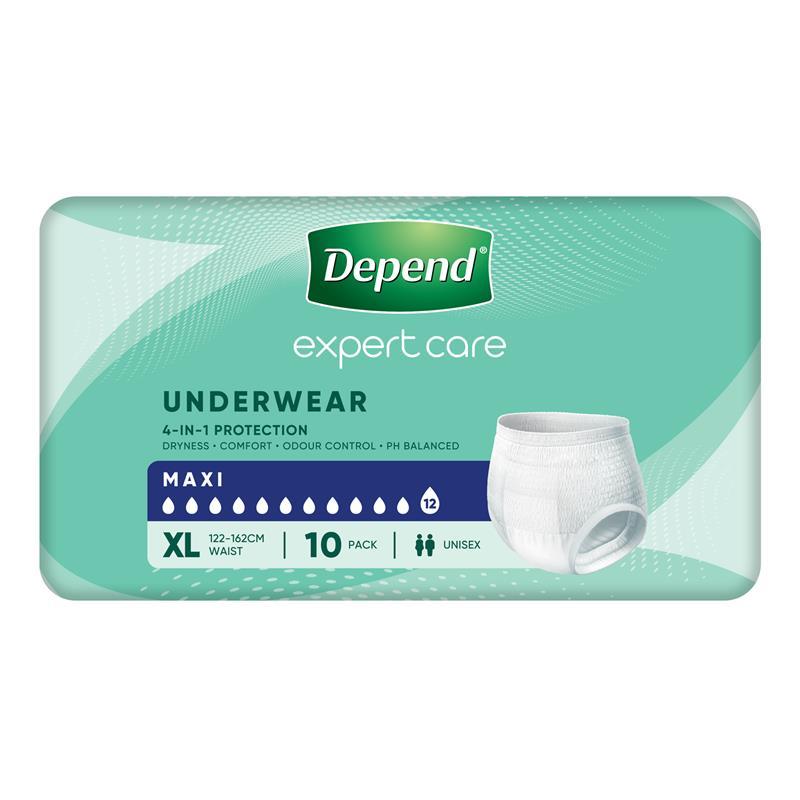 Depend Expert Care Incontinence Underwear Maxi XL 10 Pack