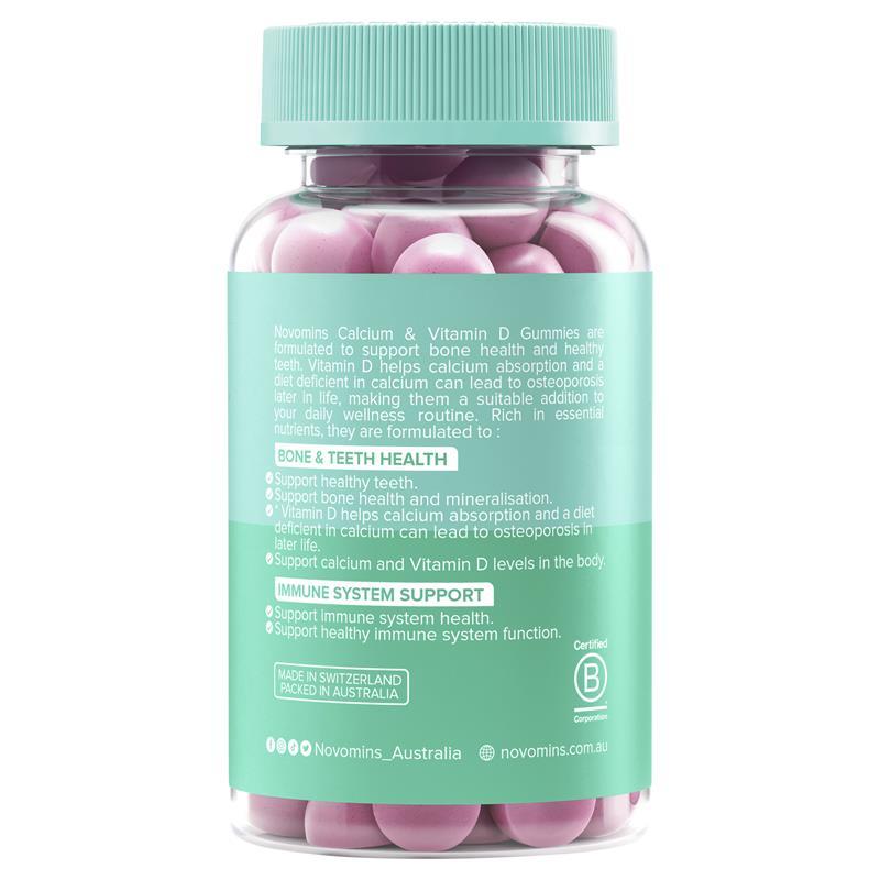 Novomins Calcium & Vitamin D 60 Gummies NEW