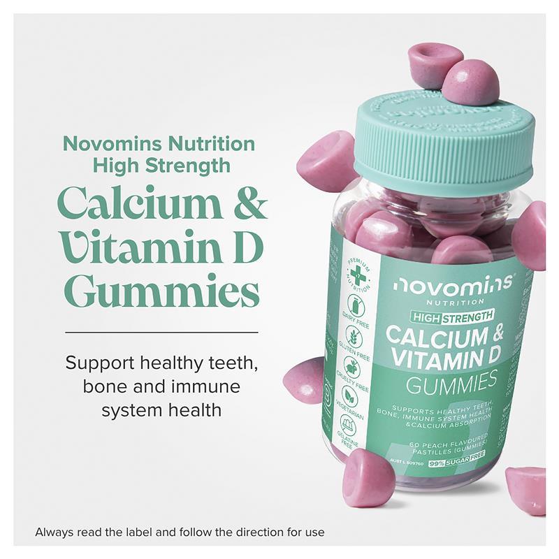 Novomins Calcium & Vitamin D 60 Gummies NEW