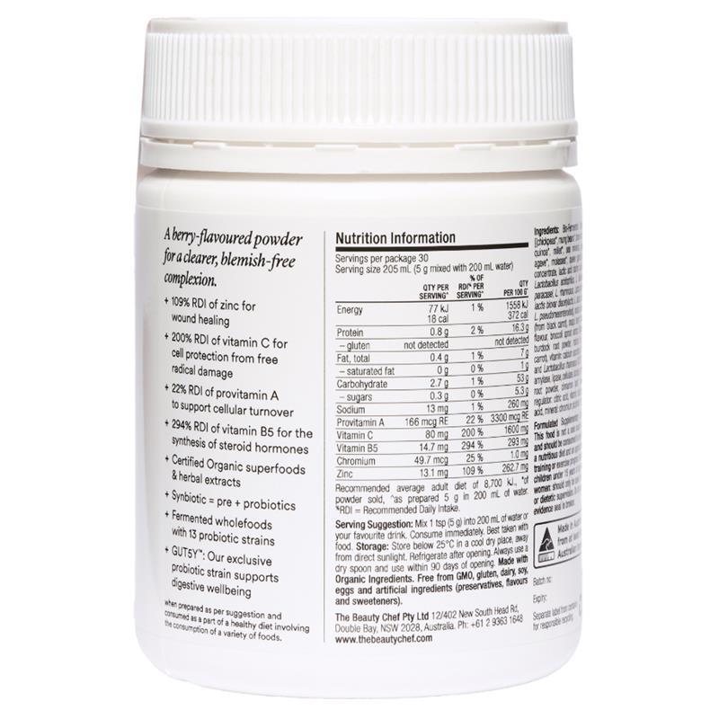 The Beauty Chef Clear Skin Berry Fermented Blemish Clearing Powder 150g