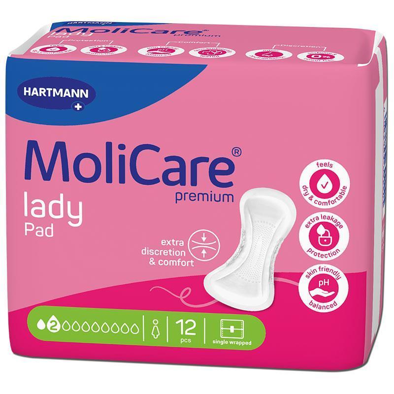 MoliCare Premium Lady Pad 2 Drops Pads 12 Pack