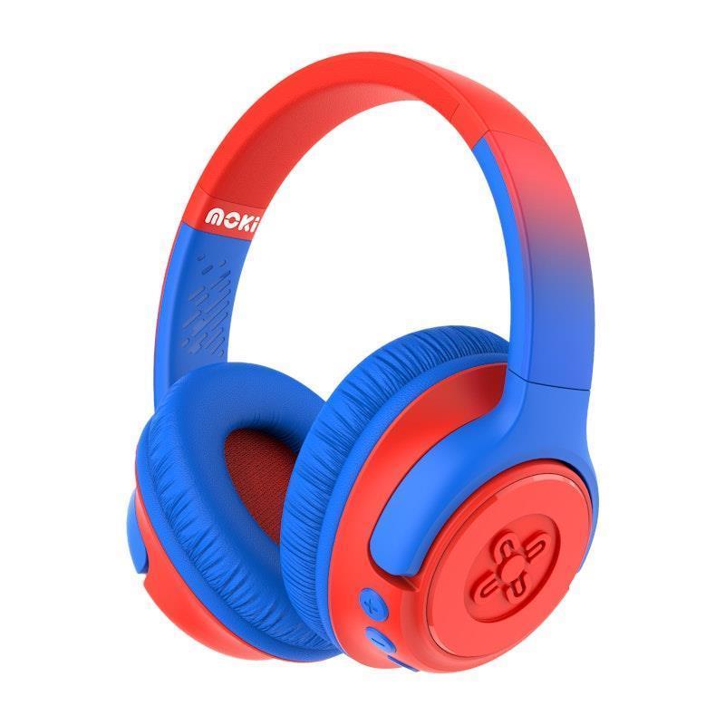 Moki Mixi Volume Limited Wireless Headphones Blue/Red