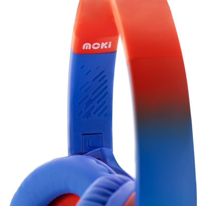 Moki Mixi Volume Limited Wireless Headphones Blue/Red