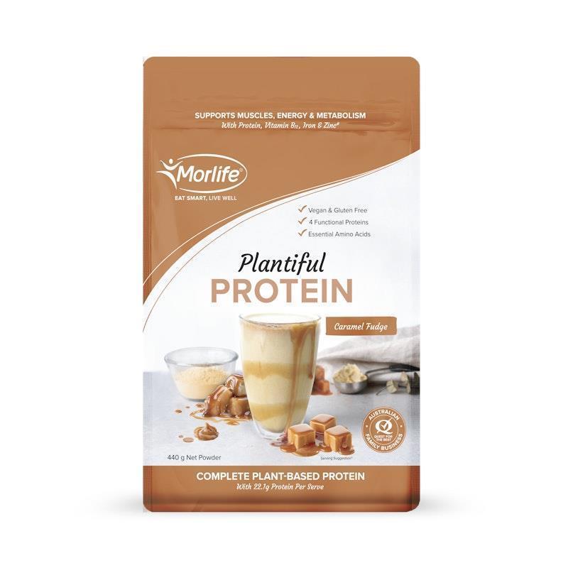 Morlife Plantiful Protein - Caramel Fudge 440g